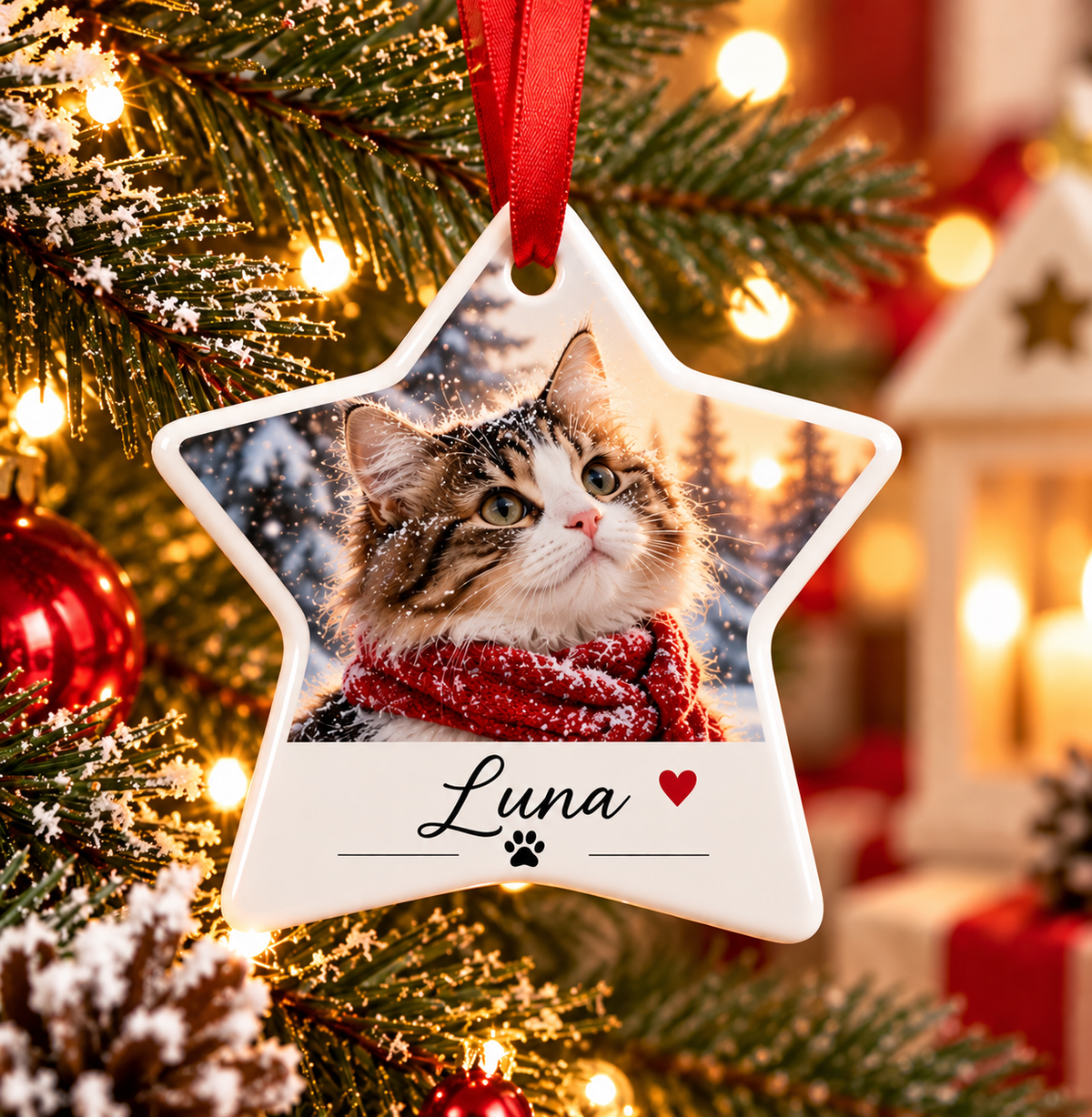 Étoile de Noël personnalisée