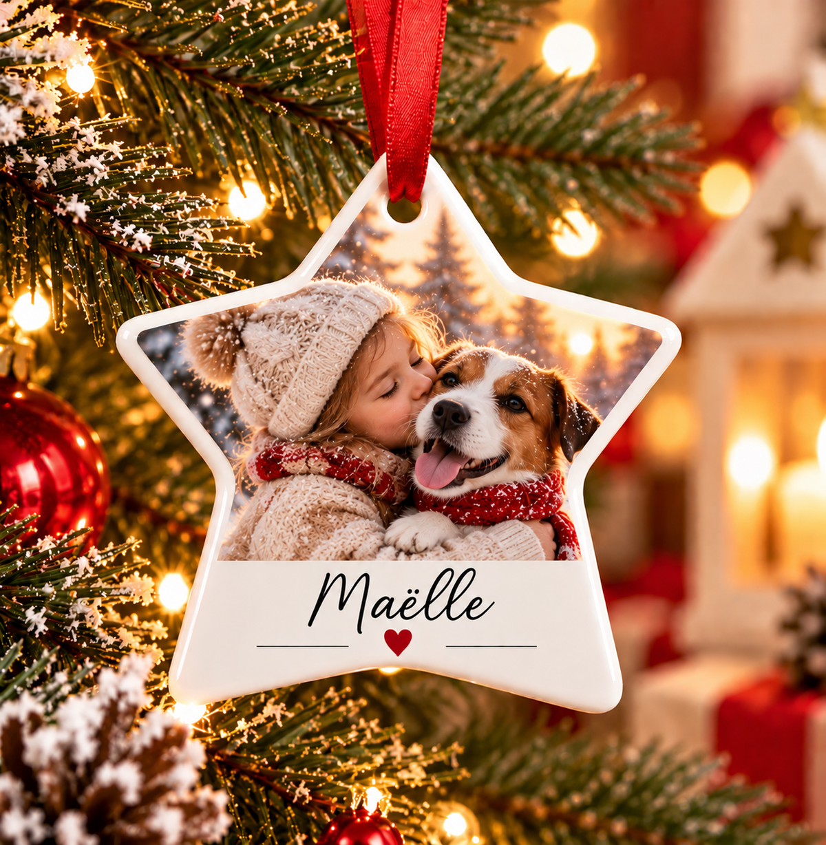 Étoile de Noël personnalisée