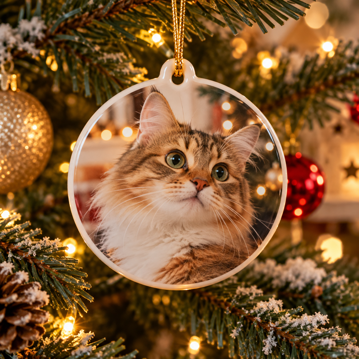 Boule de Noël personnalisée avec photo
